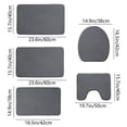 thumbnail image 2 of zanvin Bath Rugs for Bathroom, Memory Foam Bath Mat 5 Set Bathroom Rugs for 5 Pcs Toilet Mats Universal Soft Comfortable Water Absorption Non-Slip Thick Machine Washable Easy Dry Dark Color, 2 of 5