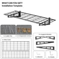 thumbnail image 3 of Kojooin Floating Storage Shelves, 400 Lbs Capacity – Garage, Shop, Shed, Basement Organization – Metal Rack for Tools, Supplies & Bulk Items, 3 of 7