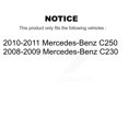 thumbnail image 2 of DS-One Front Rear Coated Drilled Slotted Disc Brake Rotors Kit for Car Mercedes-Benz C250 C230 KD-100325, 2 of 11