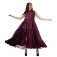 thumbnail image 3 of Moomaya Robes Chemises à Col pour Femmes Imprimées en Rayonne à Boutons Robes Maxi pour Femmes, 3 of 4