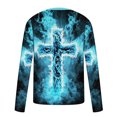 thumbnail image 5 of Meichang T-Shirt à Manches Longues pour Homme en Coton, T-Shirts Graphiques Vintage pour Hommes avec Imprimé Croix de Foi Chrétienne, T-Shirts Amusants à Col Rond, Chandails à Manches Longues pour Homme, 5 of 5