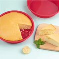 thumbnail image 4 of Round Cake Pans Silicone Molds for Baking, Red, Set of 3, Cheese Cakes, Bread, Non-Stick Reusable Cake Pan for Baking Layer Cake Cheese Rainbow Chiffon Cake (4 Inch, 6 Inch, 8 Inch), 4 of 5