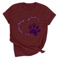 thumbnail image 2 of Meichang T-Shirts de la Saint-Valentin pour Femmes, T-Shirts Graphiques Cœur, Hauts Mignons, T-Shirts de Vacances, Manches Courtes, Col Rond, Mode 2025, 2 of 4
