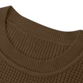 thumbnail image 3 of Yuyuzo Sweatshirts for Men Long Sleeve Round Neck Buttons Pullover Knitted Textured Solid Color Tops, 3 of 6