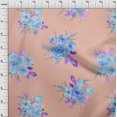 thumbnail image 3 of oneOone Polyester Lycra Fabric Chevron|Watercolor Leaves & Peony Floral_Printed Craft Fabric BTY 56 Inch Wide, 3 of 4