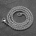 thumbnail image 4 of Collier Chaîne en Acier Inoxydable Tressé en Forme de Blé pour Hommes Accessoire de Bijouterie DIY, 4 of 8