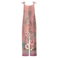 thumbnail image 5 of LOVZFMLL Women's Jumpsuit, Printed Summer Sleeveless Backless Loose Long Romper Pink, 2XL, 5 of 5