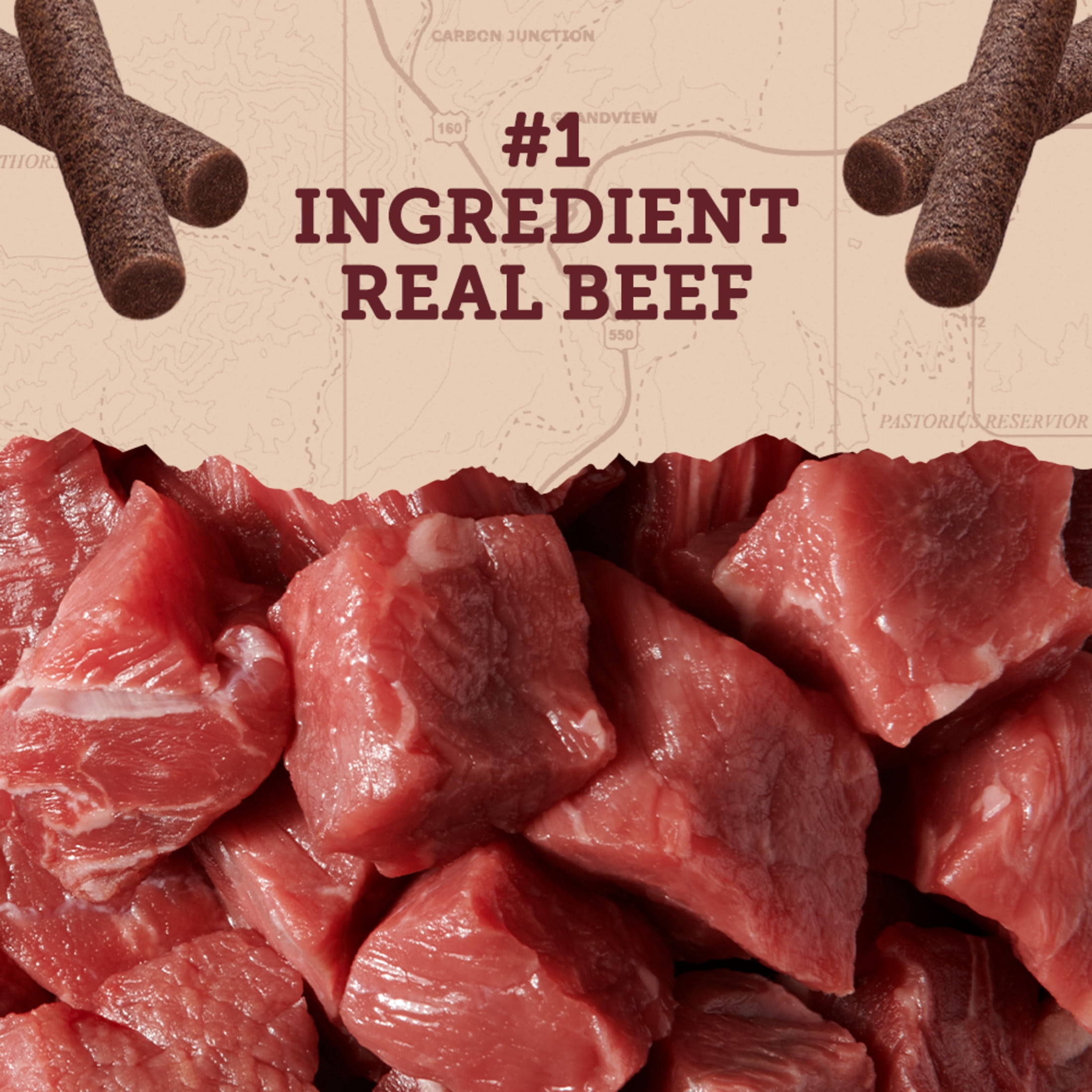 Zuke’s Bâtonnets Moelleux à la Viande Recette au Bœuf, Gâteries pour Chiens 170 g