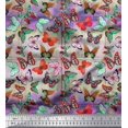 thumbnail image 1 of Soimoi Velvet Fabric Colorful Butterfly Printed Fabric 1 Yard 58 Inch Wide, 1 of 5