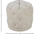 thumbnail image 3 of Meridian Furniture Harper Contemporary Velvet Ottoman/Stool in Cream, 3 of 6