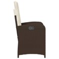 thumbnail image 3 of vidaXL Chaise de Jardin Inclinable avec Coussins en Rotin Poly Brun, 3 of 5