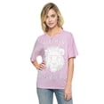 thumbnail image 1 of 98 $ JUICY COUTURE T-Shirt Graphique LION Meowww Haut Doux MAUVE TG, 1 of 1