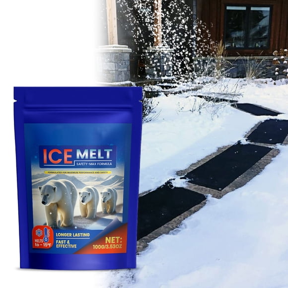 Suncoda Agent de Fusion de Glace, Fait Fondre Efficacement la Glace et la Neige Tout en Réduisant les Impacts Potentiels sur l'Environnement et la Végétation 100G