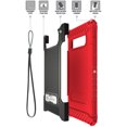 thumbnail image 2 of Étui pour Galaxy S10 Plus, Étui Rouge à Trois Boucliers [Qualité Militaire] Robuste avec Béquille en Métal [Inclut une Dragonne Lanière] pour Téléphone Samsung Galaxy S10+ (SM-G975), 2 of 10