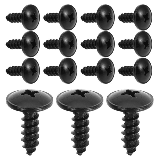 Shisuyan 50pcs Plated Self Tapping Screws Compatible for Honda Car Mud Flaps Compatible with Fender Liner and Splash Shield Automotive Screws and Bolts Kit