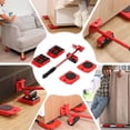 thumbnail image 4 of Furniture Lift Mover Tool Set with Adjustable Height Lifting Tool Lever & 4 Wheels, Furniture Mover Dolly Furniture Lifter Moving Sliders for Moving Heavy Furniture, 4 of 9