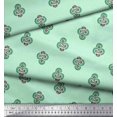 thumbnail image 2 of Soimoi Poly Georgette Fabric Floral Block Printed Fabric 1 Yard 42 Inch Wide, 2 of 5