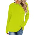 thumbnail image 2 of Timegard Womens Tops Crewneck Long Sleeve Drop Shoulder Basic Tee Fall Casual Loose Tops with Pocket, 2 of 5