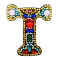 thumbnail image 1 of Christmas Letters Keychain 26 Letters Rhinestone Pendant, 1 of 8