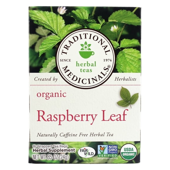 Traditional Medicinals - Organic Raspberry Leaf Herbal Tea - 16 Tea Bags