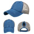 thumbnail image 3 of Unisex Men Women Solid Color Sun Hat Adjustable Baseball Cap Hip Hop Hat, 3 of 4
