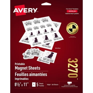 Avery Magnet Sheets 5 Pack 8-1/2" x 11" - 3270