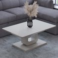 thumbnail image 4 of Contemporaine MDF et Verre Table de Base Rectanuglaire - Gris Chaud, 4 of 7