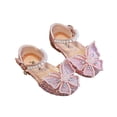 thumbnail image 2 of LSLJS Girls' Sandals Bow Princess Shoes Baby Soft Sole Bright Diamond Dance Performance Shoes, Girl's Sandals, 2 of 9
