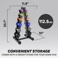 thumbnail image 3 of HolaHatha 3, 5, 8, 10, 12 & 15 Pound Neoprene Dumbbell Weight Set with Rack, 3 of 7