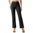 thumbnail image 2 of Soki Dress Pants Women Work Business Pants Tummy Control Office Straight Leg Trousers High Waisted Ladies Slacks, 2 of 8