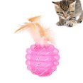 thumbnail image 4 of Cat Feather Ball Funny Interactive Training Cat Teaser Ball Cat Feather Toy, 4 of 10