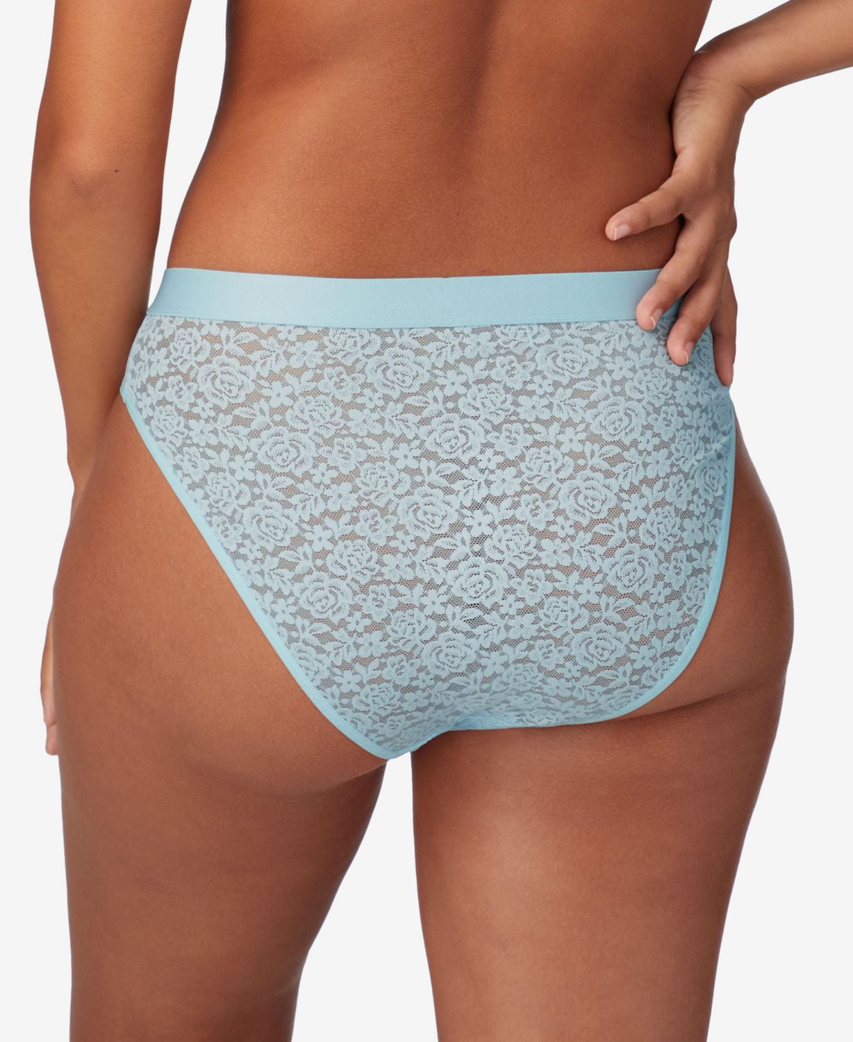 Maidenform Bikini echancra en detelle extensible, Paquet de 2, Couleurs Blue Whimsy et Urban Lilac