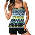 thumbnail image 3 of Tankini Bathing Suits For Women- Tummy Control Swimsuits Two Piece Swimwear Tank Top With Boyshorts, 3 of 8
