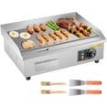 thumbnail image 1 of VEVOR Commercial Electric Griddle, 21.06 x 11.81 inch, 3200W, 122-570°F Adjustable Temp Control, Stainless Steel Body, with 2 Spatulas, 2 Brushes, and 4 Foot Pads, 1 of 9