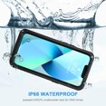 thumbnail image 2 of MYKOMI for iPhone 13 Mini Phone Case, IP68 Waterproof Dustproof Shockproof Cases with Built-in Screen Protector, Full Body Sealed Protective Front and Back Cover for iPhone 13 Mini, 5.4 inch (Black), 2 of 7