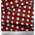 thumbnail image 2 of Soimoi Red Heavy Satin Fabric Circle Geometric Decor Fabric Printed Yard 54 Inch Wide, 2 of 5