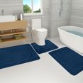 thumbnail image 4 of Yhmxh Bath Mat New Large BathRug Mat 3 Set Bath Mat For 3Pcs Toilet Mats Universal Soft Comfortable Water Absorption Non Slip Thick Machine Washable Easier To Dry Dark Polyester Bathroom Suits, 4 of 8