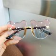 thumbnail image 1 of Lunettes de Soleil pour Enfants Mode 2022 Rétro Couleur Unie anti-UV Rondes Pratiques pour Enfants, 1 of 5