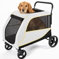 thumbnail image 4 of AKDSteel Dog Stroller For Large And Medium Dogs, Easy-Fold Pet Wagon With Dual Entry, One-Foot Brake, And Air Mesh, Supports Up To 176 Lbs, 4 of 9
