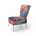 thumbnail image 3 of Designart "Radiant Spectrum Opt Art painting I" Multi-Color Abstract Upholstered Accent Chair - Modern Arm Chair For Bedroom, 3 of 7
