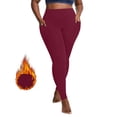 thumbnail image 2 of Timegard Plus Size Pants for Women Fall Winter Thick Stretch Yoga Pants Solid Color Leggings with Pockets, 2 of 7