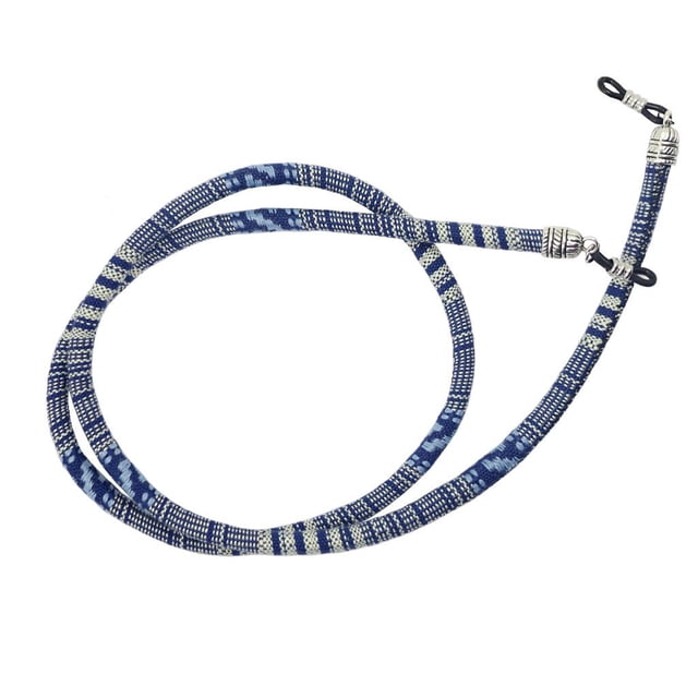 lionlar Ethnic Coarse Cotton Eyeglasses Rope Sunglasses Holder Retainer 28" Blue