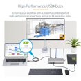 thumbnail image 2 of StarTech.com USB-C Docking Station 10-in-1, USB4, Up to 100W Charging for Laptop, 40Gbps Data Transfer, 2.5Gb Ethernet, Single 8K, Dual 4K Display, 6X USB Not MacOS Compatible, 2 of 9
