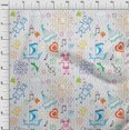 thumbnail image 4 of oneOone Rayon Orange Fabric Kids Sewing Craft Projects Fabric Prints By Yard 56 Inch Wide, 4 of 4