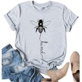 thumbnail image 1 of YourTops T-Shirt Graphique pour Femmes Bee Kind (US 2TG, 3-Grey), 1 of 2