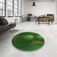 thumbnail image 4 of Ahgly Tapis d'Intérieur Lavable en Machine Carré Transitionnel Vert Forêt Foncé, 7 Pieds Carré, 4 of 7