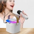 thumbnail image 2 of LOVEVEROutdoor Portable Bluetooth Speaker  Mini Wireless Microphone  Karaoke Sound System  Household Microphone  Rechargeable Karaoke Treasure Pink, 2 of 3