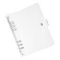 thumbnail image 1 of Uxcell Soft PVC A5 Clear Binder Cover with Snap Button Closure 6 Ring, Silver Tone, 1 of 6