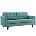 thumbnail image 3 of Modway Empress Modern Upholstered Fabric Loveseat in Laguna Blue, 3 of 5