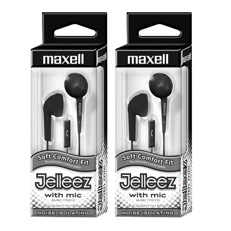 MAXELL (2 EA) JELLEEZ SOFT EARBUDS W/ MIC